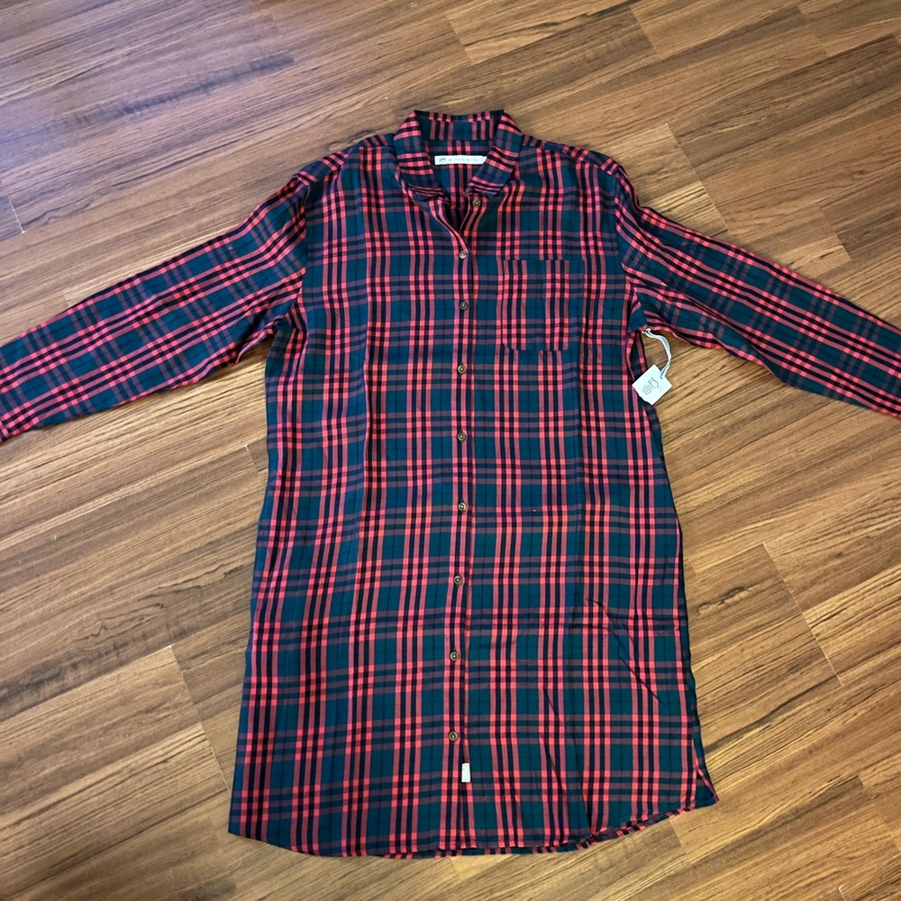 Southern Tide Kamryn Chilly Morning Plaid Dress NWT M - Picture 2 of 9